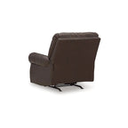 Dark Brown Roll Arm Recliner, 1-Seat, Leather/Faux Leather