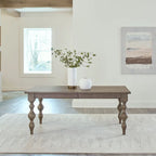 Dusty Taupe Rectangular Farmhouse Dining Table, Seats 6-8