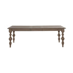 Dusty Taupe Rectangular Farmhouse Dining Table, Seats 6-8
