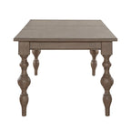Dusty Taupe Rectangular Farmhouse Dining Table, Seats 6-8