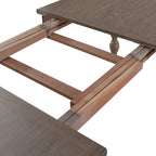 Dusty Taupe Rectangular Farmhouse Dining Table, Seats 6-8