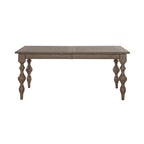 Dusty Taupe Rectangular Farmhouse Dining Table, Seats 6-8