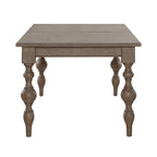 Dusty Taupe Rectangular Farmhouse Dining Table, Seats 6-8