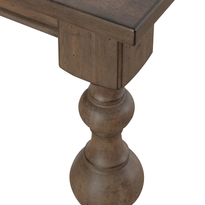 Dusty Taupe Rectangular Farmhouse Dining Table, Seats 6-8