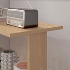 White / Natural L-Shaped Corner Desk with Rotating Shelves, 1-Person Workstation