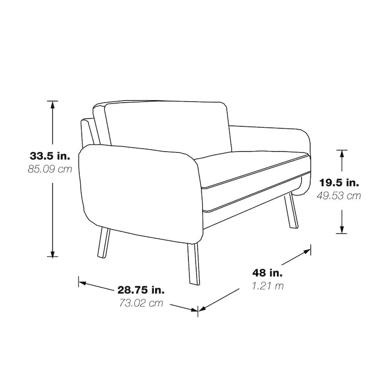 Smoke / Charcoal / Cream Faux Leather & Fabric Single Club Chair