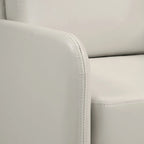 Smoke / Charcoal / Cream Faux Leather & Fabric Single Club Chair